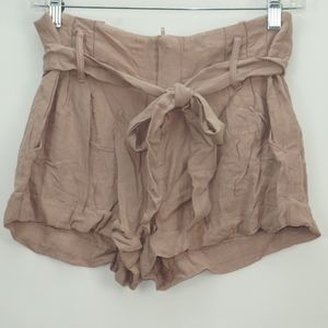 Pink High Waisted Belted Shorts S